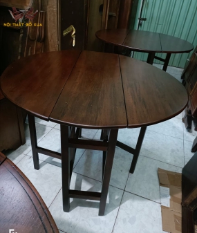  bàn tròn xếp 3 cánh cũ xưa