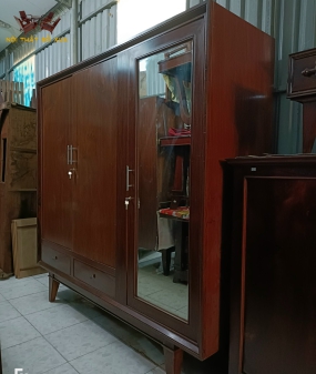 TỦ ÁO 03 CÁNH GỖ GÕ