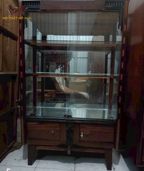 TỦ KÍNH LÙA GỖ GÕ-CẨM