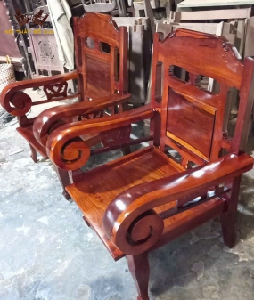 CẶP GHẾ TAY CUỘN - CẨM LAI