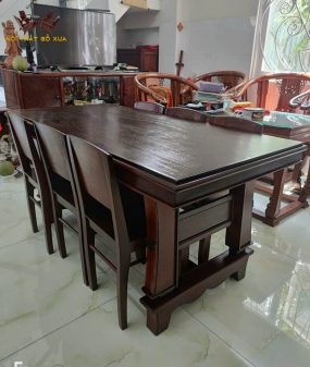 BÀN GỖ GÕ - CHÂN CHỮ H