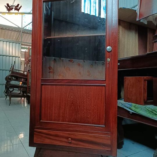 Tủ sách gỗ gõ đỏ xưa