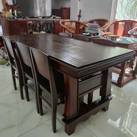 BÀN GỖ GÕ - CHÂN CHỮ H