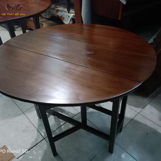  bàn tròn xếp 3 cánh cũ xưa