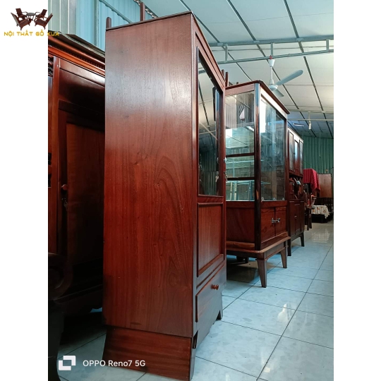 Tủ sách gỗ gõ đỏ xưa