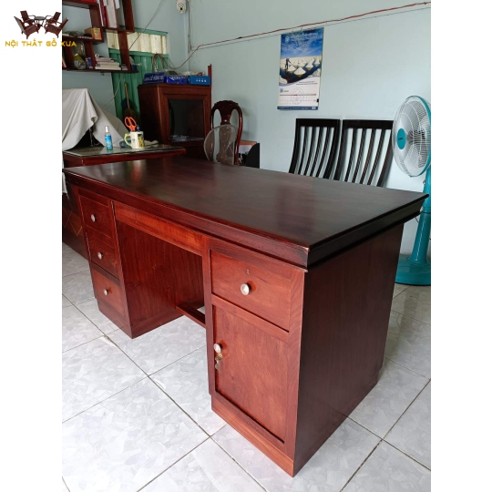 Bàn làm việc gỗ gõ đỏ xưa