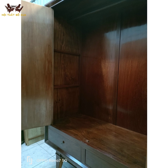 TỦ ÁO 03 CÁNH GỖ GÕ