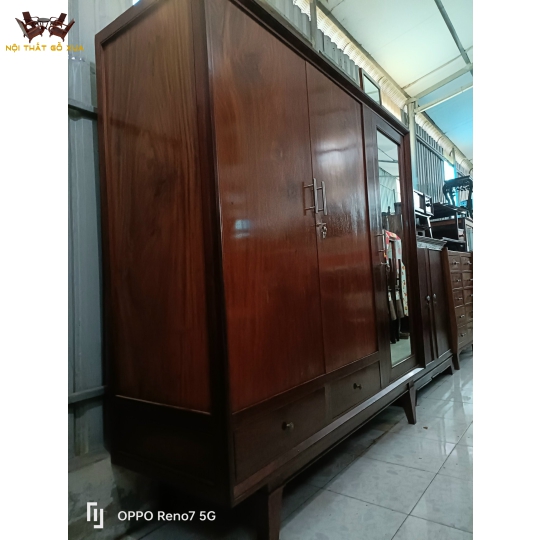 TỦ ÁO 03 CÁNH GỖ GÕ