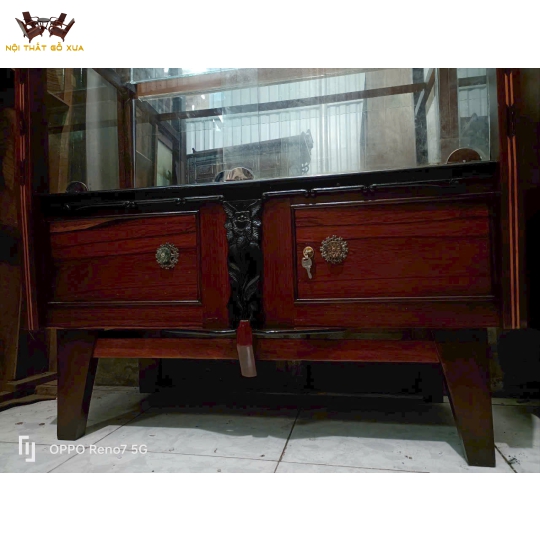 TỦ KÍNH LÙA GỖ GÕ-CẨM