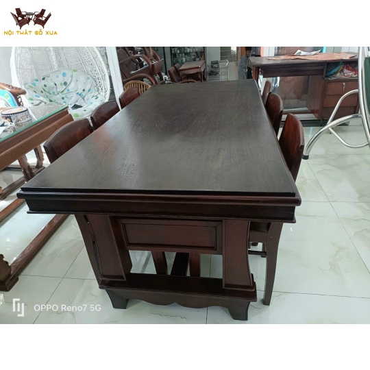 BÀN GỖ GÕ - CHÂN CHỮ H
