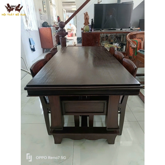 BÀN GỖ GÕ - CHÂN CHỮ H
