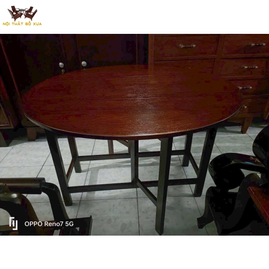 BÀN TRÒN XẾP GỖ XƯA