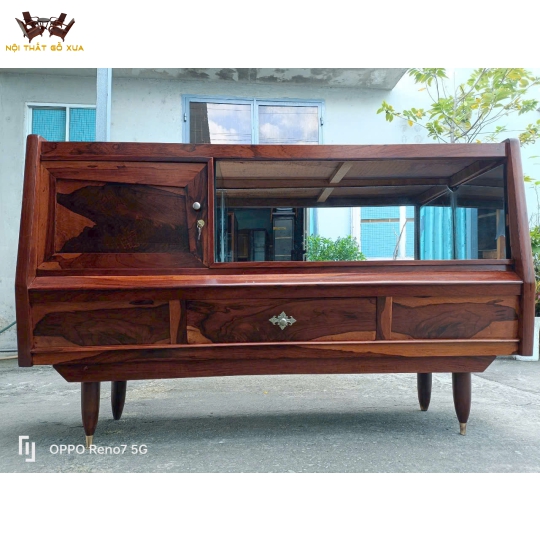 TỦ BUFFET GỖ CẨM CHÂN BỌC ĐỒNG